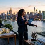 Investor analyzing alternative assets such as real estate and private investments.