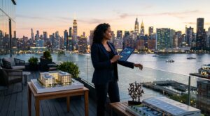 Investor analyzing alternative assets such as real estate and private investments.